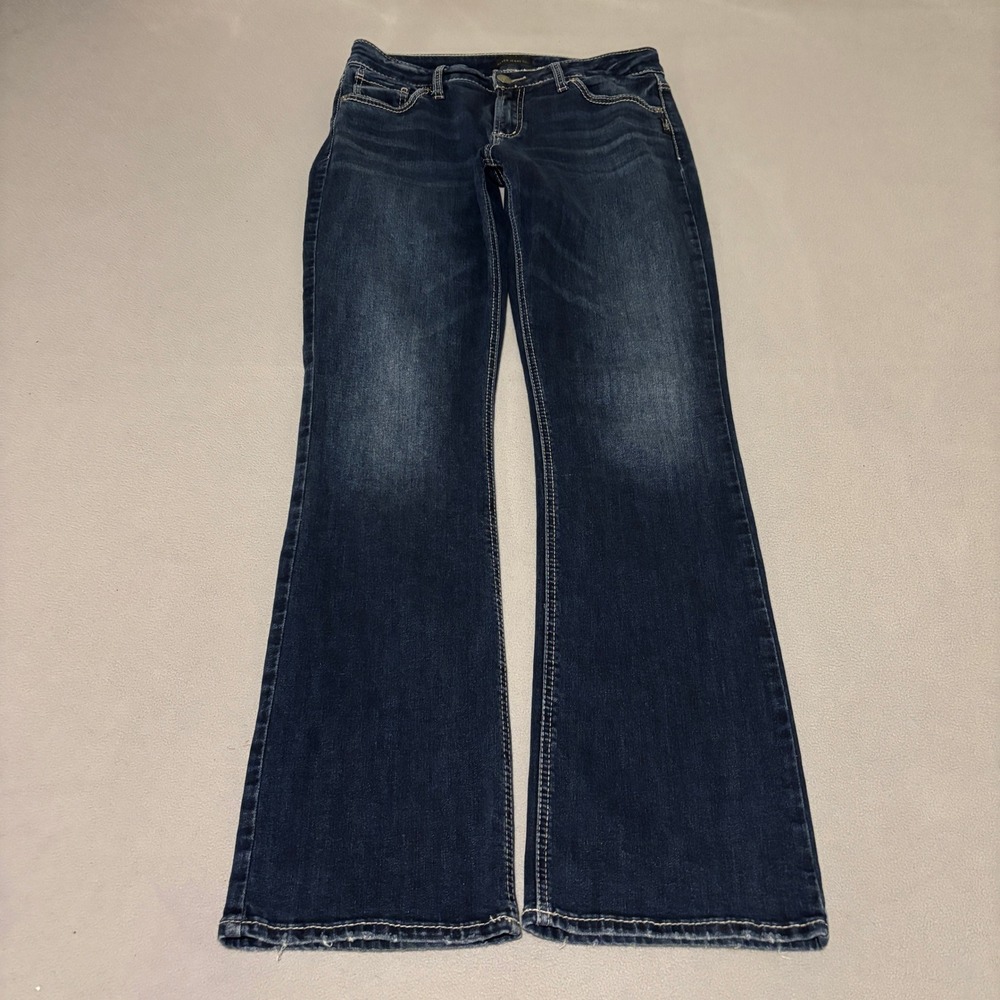 Silver Jeans Co Womens Avery Slim Bootcut Dark Wash Denim Jeans 30x33 Rugged